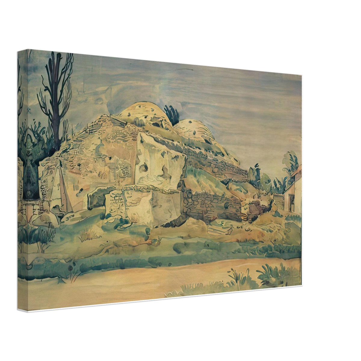 The Old Bathhouses in Karasubazar by Konstantin Bogaevsky, canvas