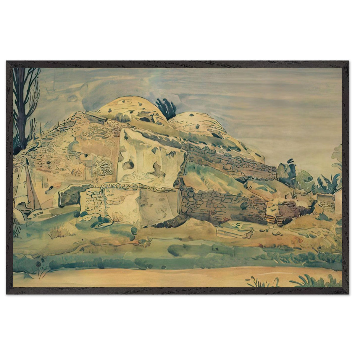 The Old Bathhouses in Karasubazar by Konstantin Bogaevsky, framed poster