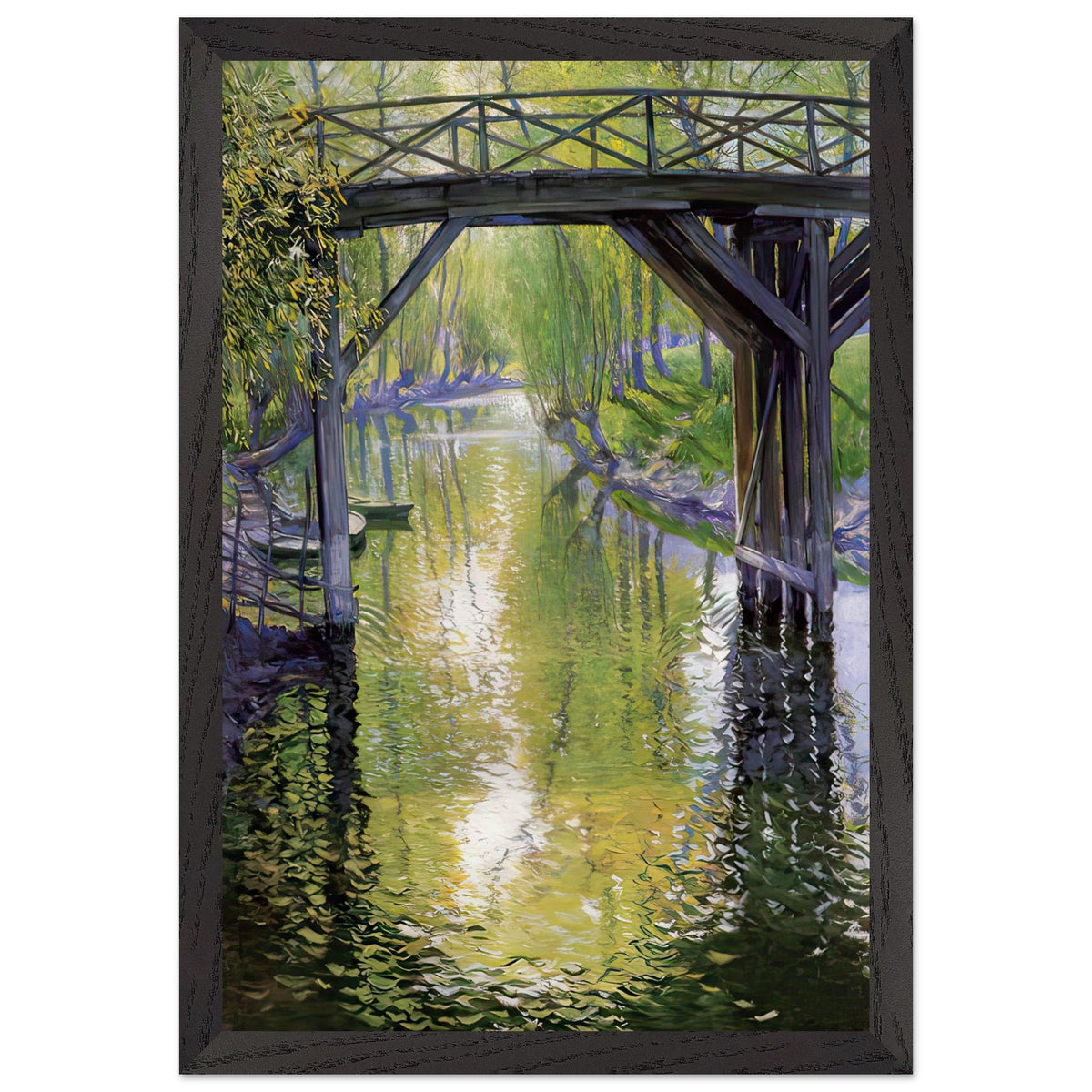 The Old Bridge, France by Guy Rose, framed poster, view 2