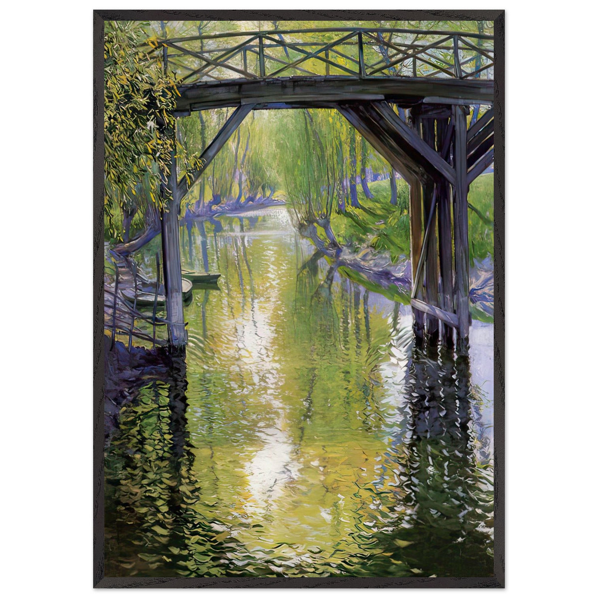 The Old Bridge, France by Guy Rose, framed poster, view 3