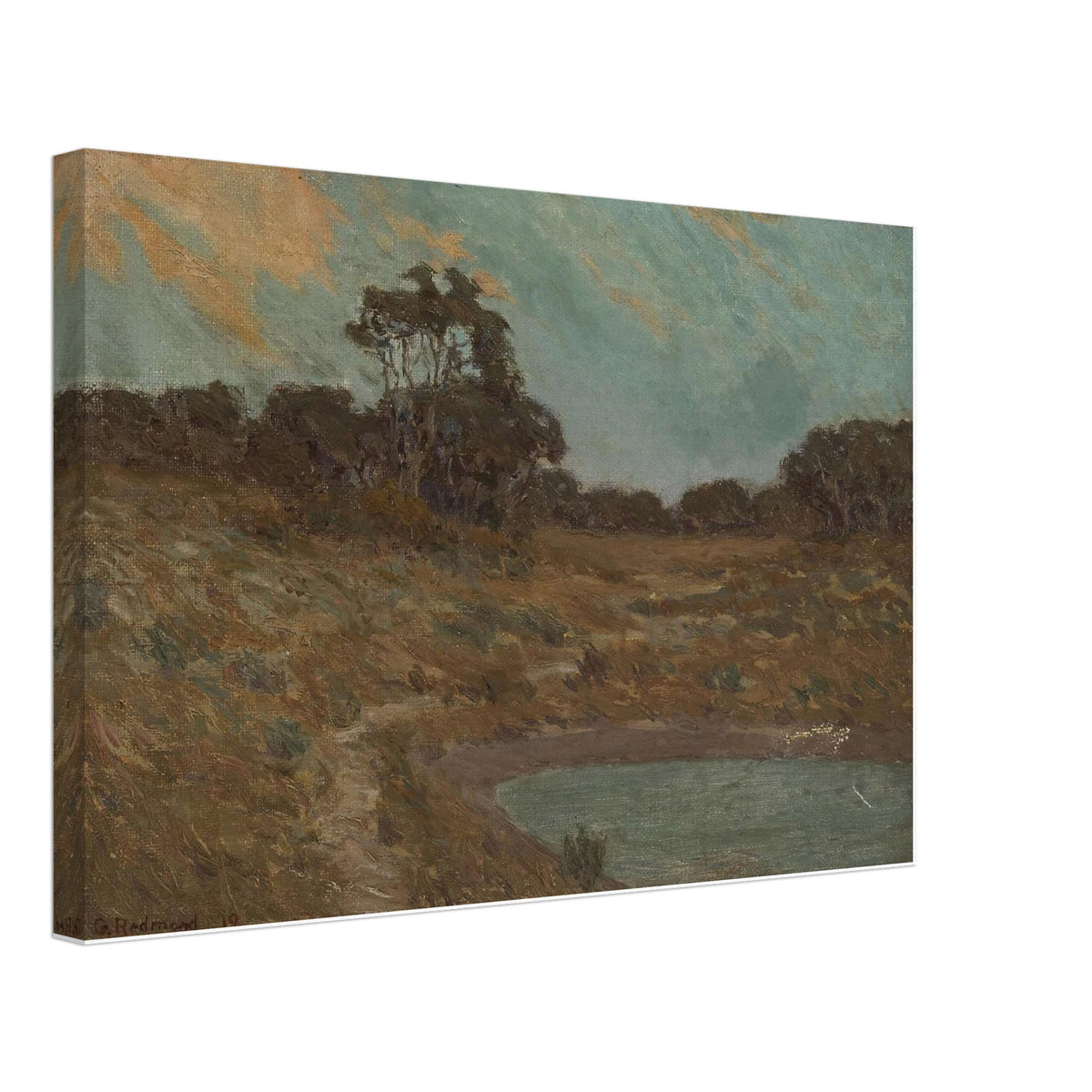 The Old Pond by Granville Redmond, canvas