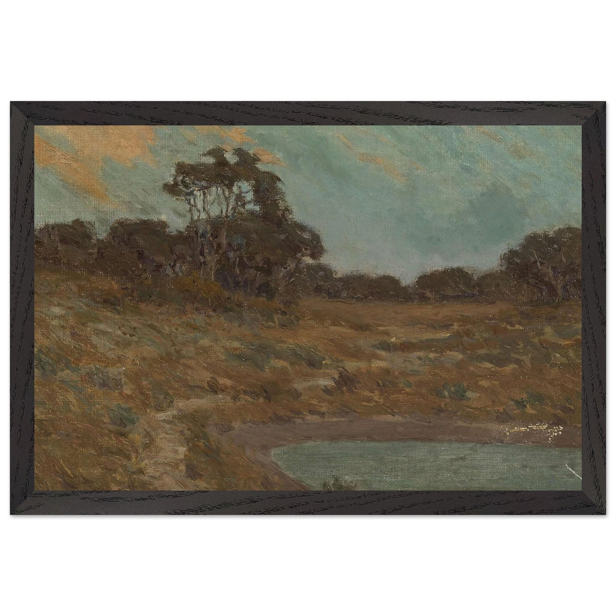 The Old Pond by Granville Redmond, framed poster, view 2