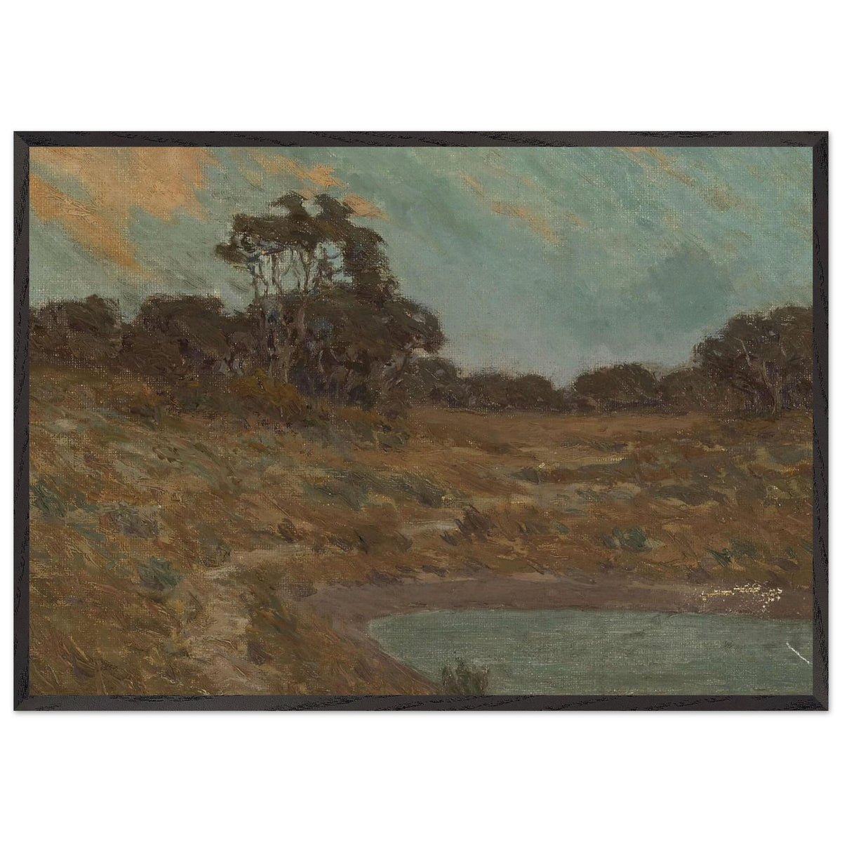 The Old Pond by Granville Redmond, framed poster, view 3