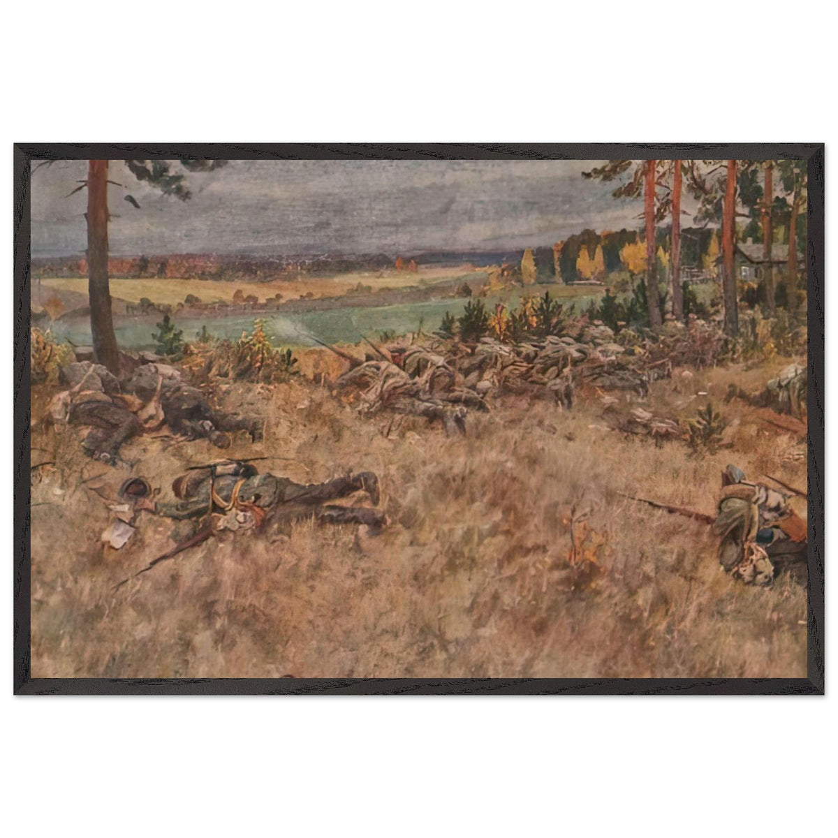 The onset of chain by Ivan Vladimirov, framed poster