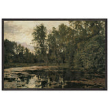 The Overgrown Pond. Domotcanovo by Valentin Serov, framed poster
