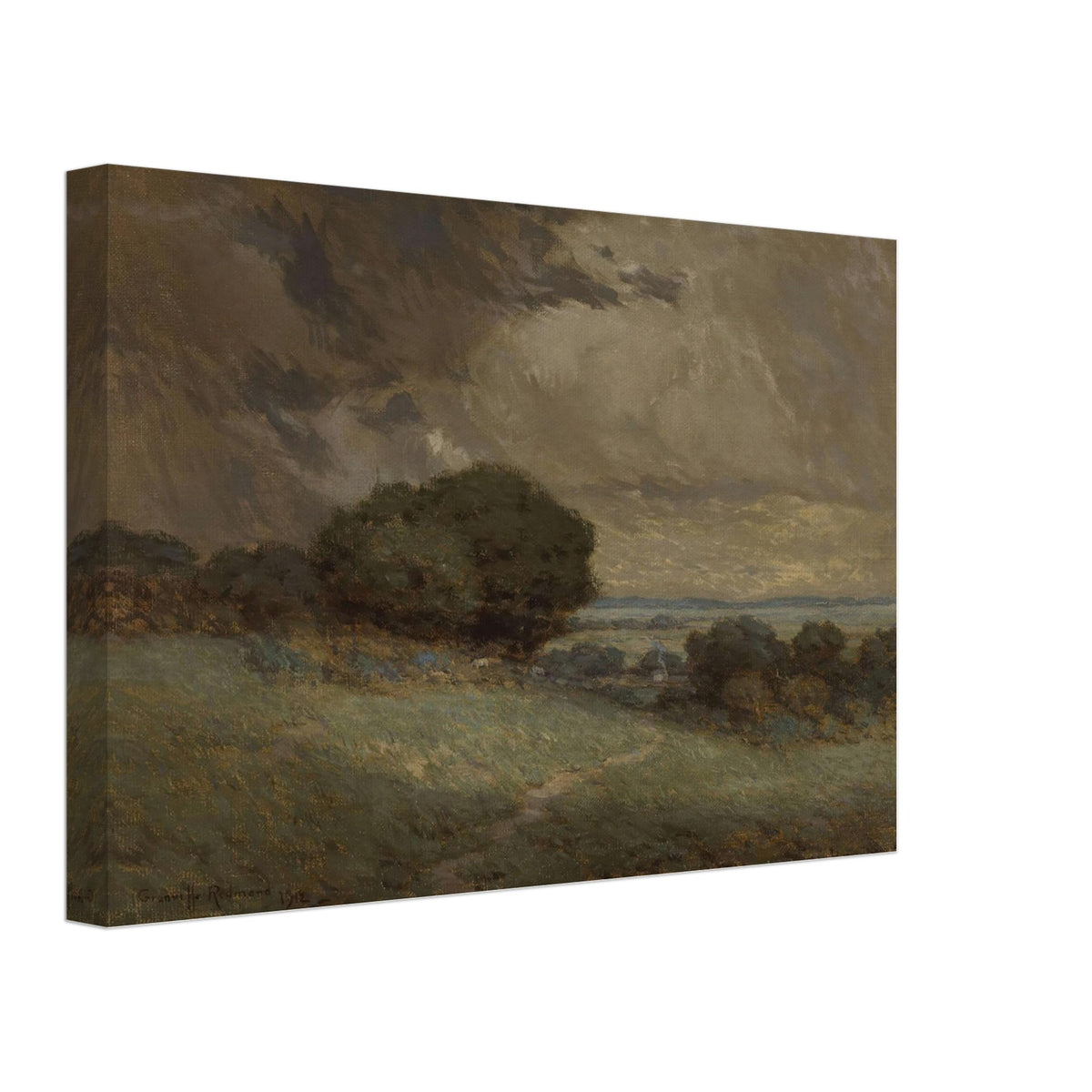 The Passing Storm by Granville Redmond, canvas, view 2