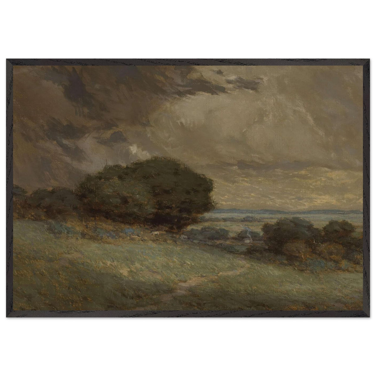 The Passing Storm by Granville Redmond, framed poster, view 3