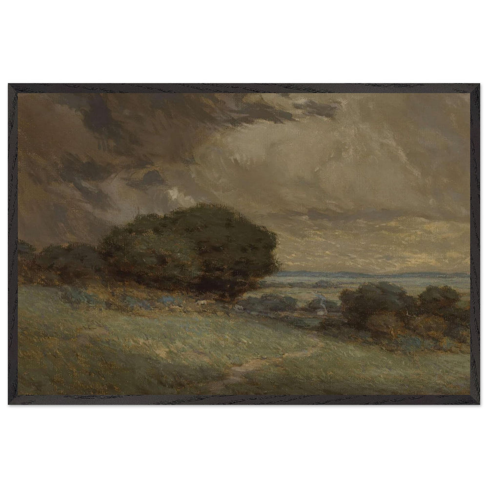 The Passing Storm by Granville Redmond, framed poster