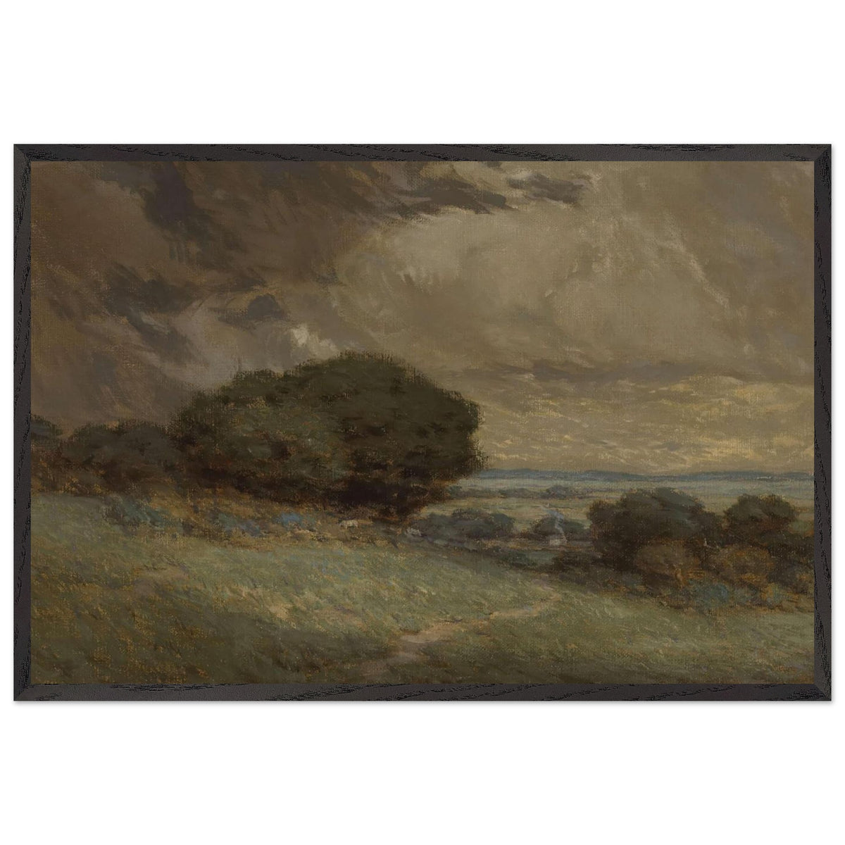The Passing Storm by Granville Redmond, framed poster