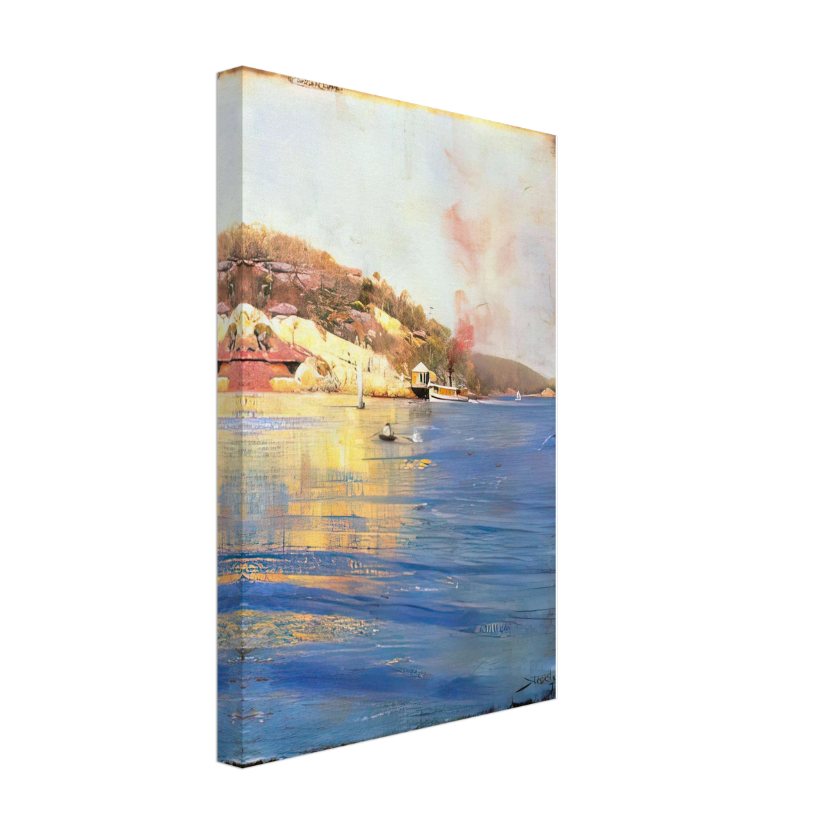 The Point Wharf, Mosman Bay by Arthur Streeton, canvas, view 2