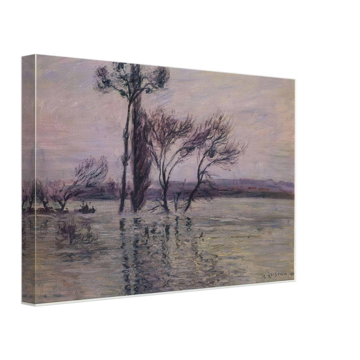 The Pointe de L Ile Under Water by Gustave Loiseau, canvas, view 2