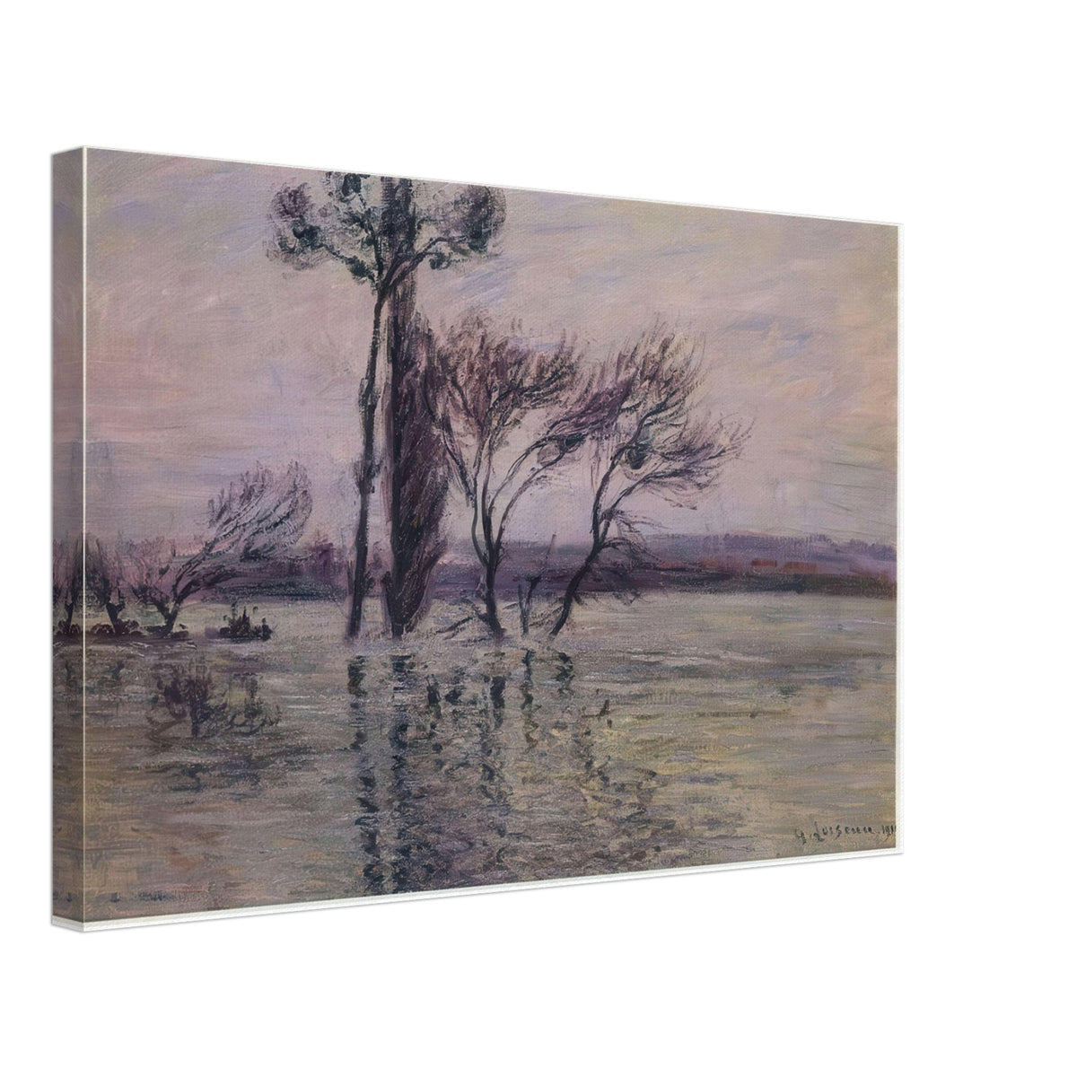 The Pointe de L Ile Under Water by Gustave Loiseau, canvas