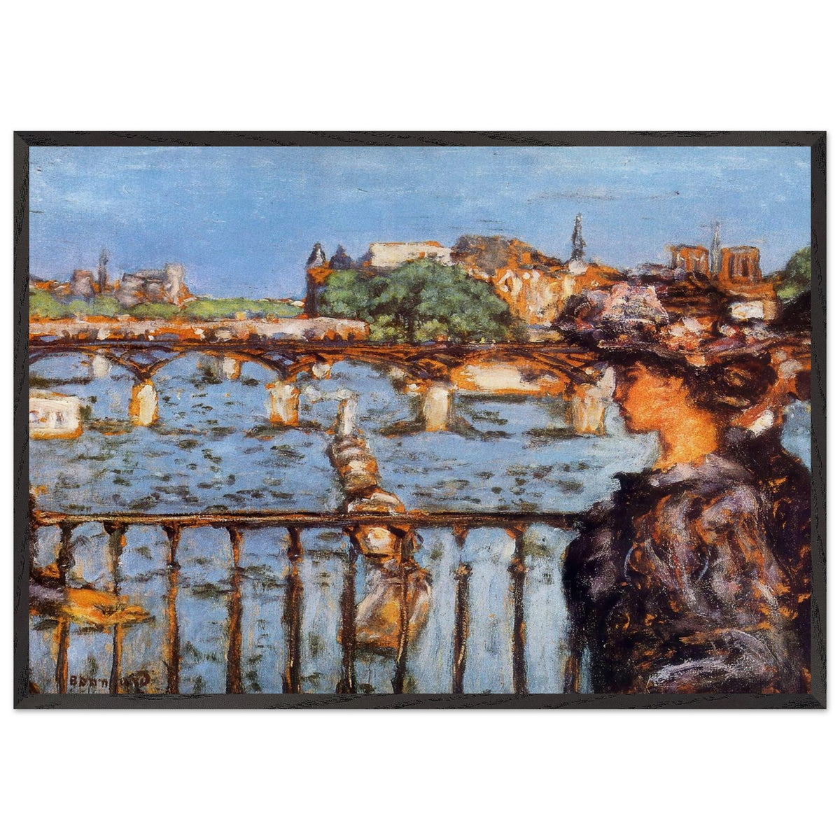 The Pont des Arts by Pierre Bonnard, framed poster, view 3
