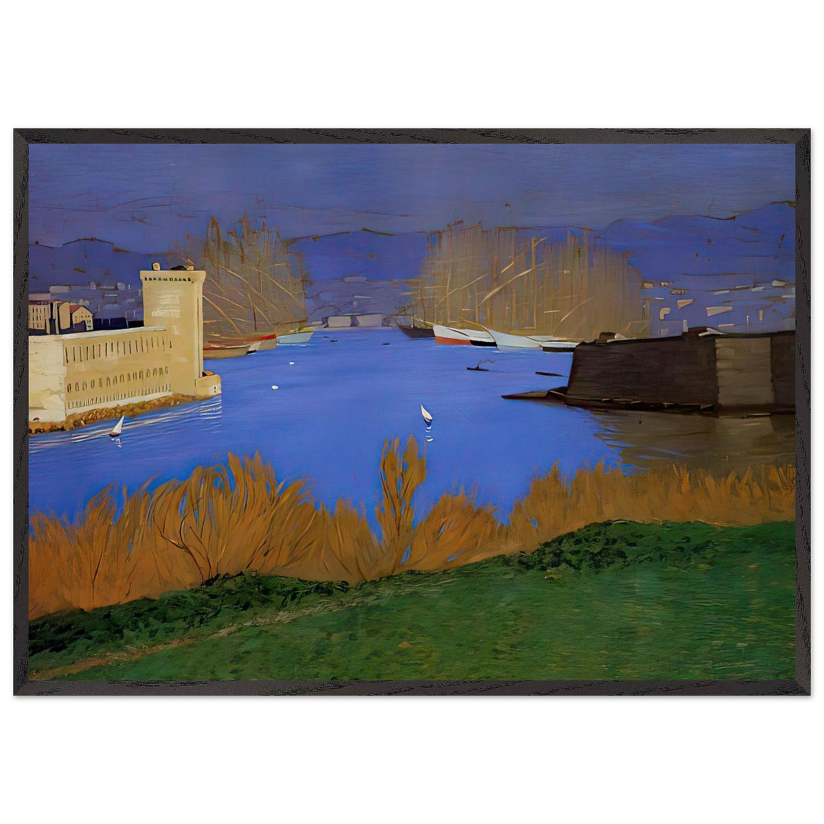 The Port of Marseille by Felix Vallotton, framed poster, view 3