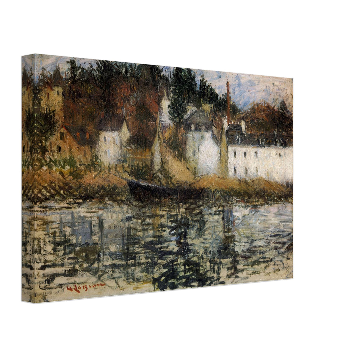 The Quay at Pont Aven by Gustave Loiseau, canvas, view 2