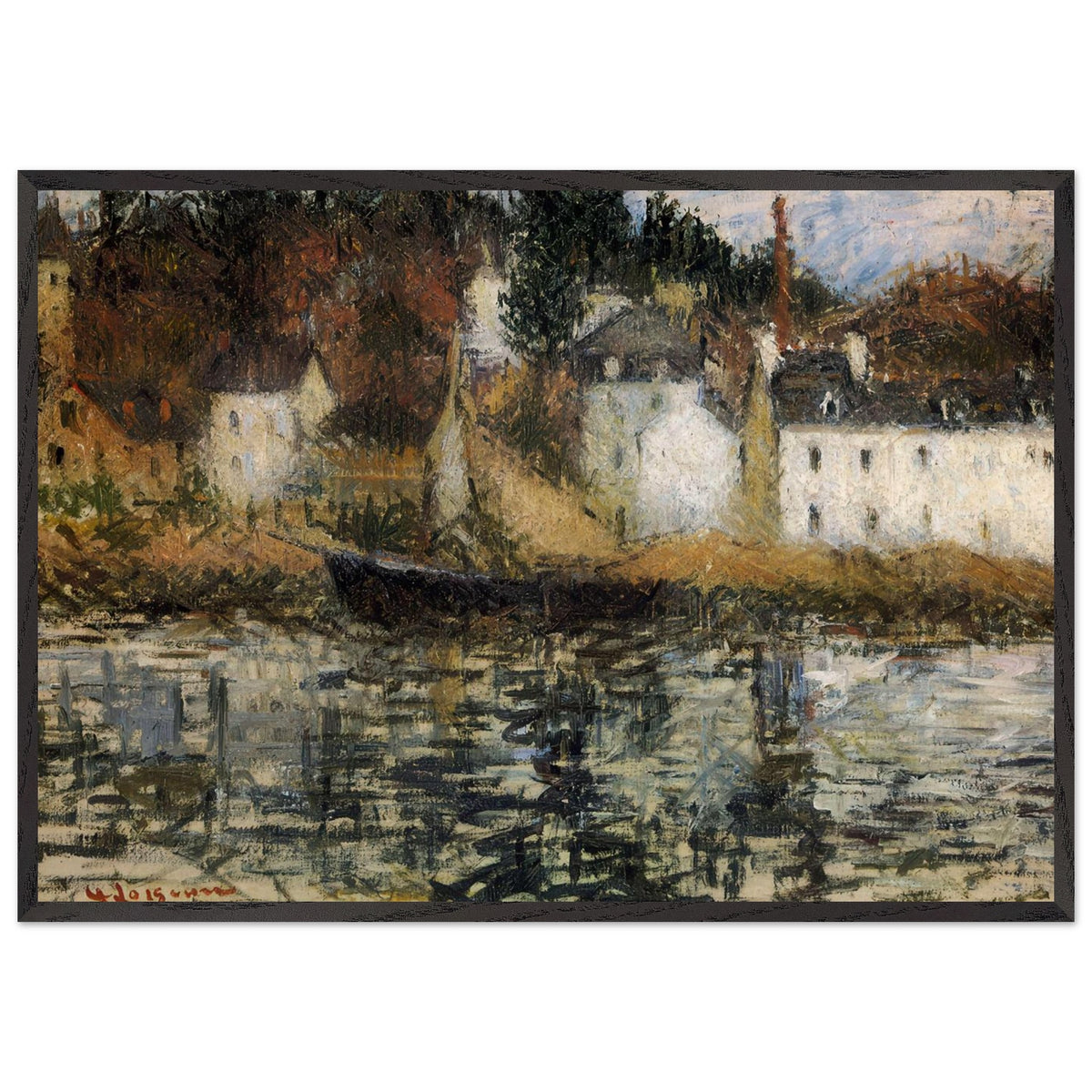 The Quay at Pont Aven by Gustave Loiseau, framed poster, view 3