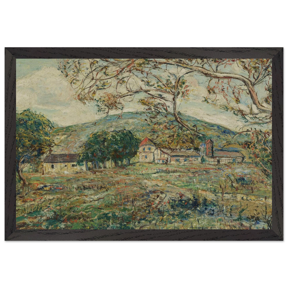 The Red Turret by Ernest Lawson, framed poster, view 2