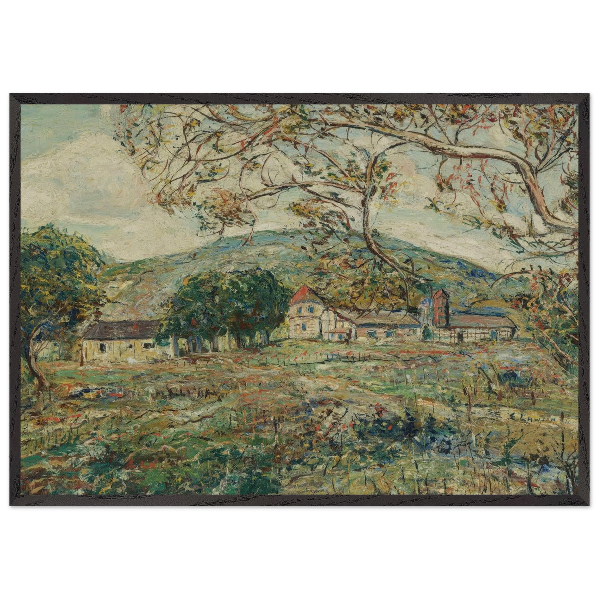 The Red Turret by Ernest Lawson, framed poster, view 3