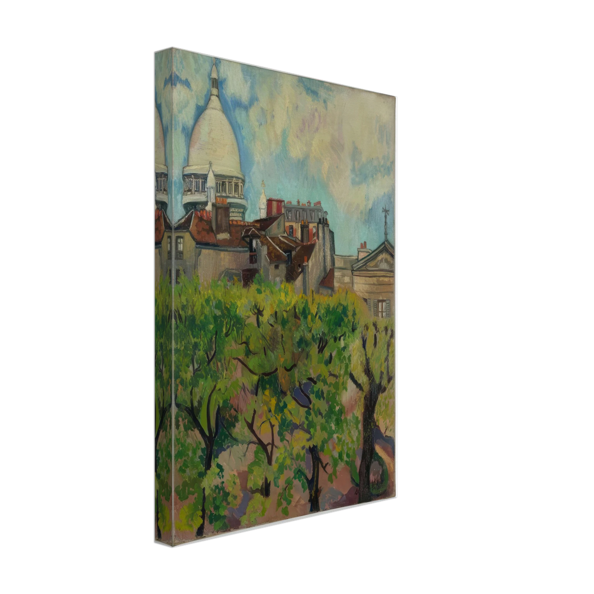 The Sacred Heart Seen from the Garden of Rue Cortot by Suzanne Valadon, canvas, view 2