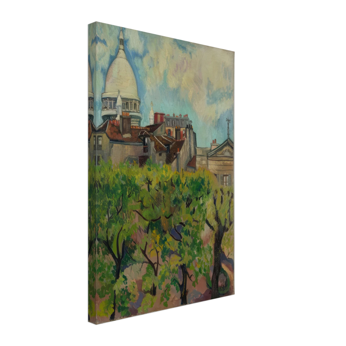 The Sacred Heart Seen from the Garden of Rue Cortot by Suzanne Valadon, canvas