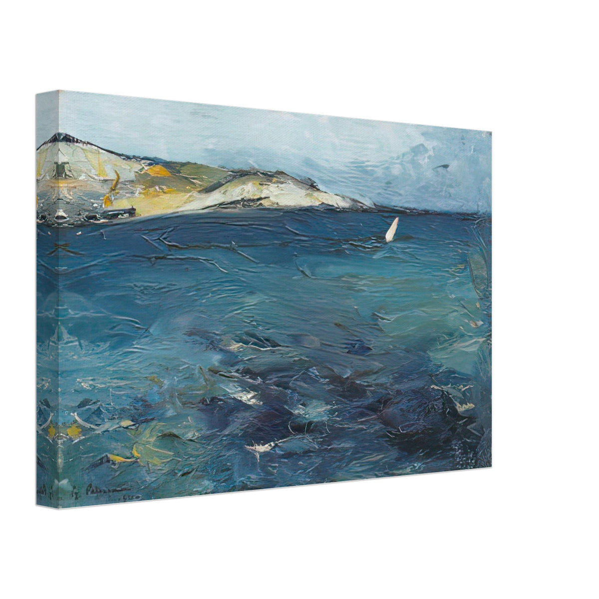 The Sea at Kavarna by Gheorghe Petrascu, canvas, view 2