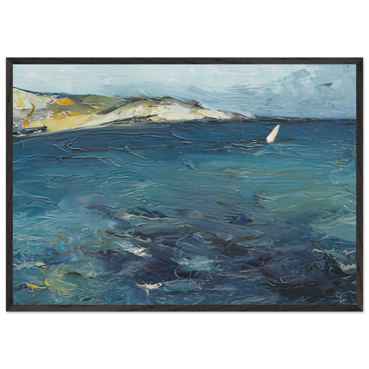 The Sea at Kavarna by Gheorghe Petrascu, framed poster, view 3