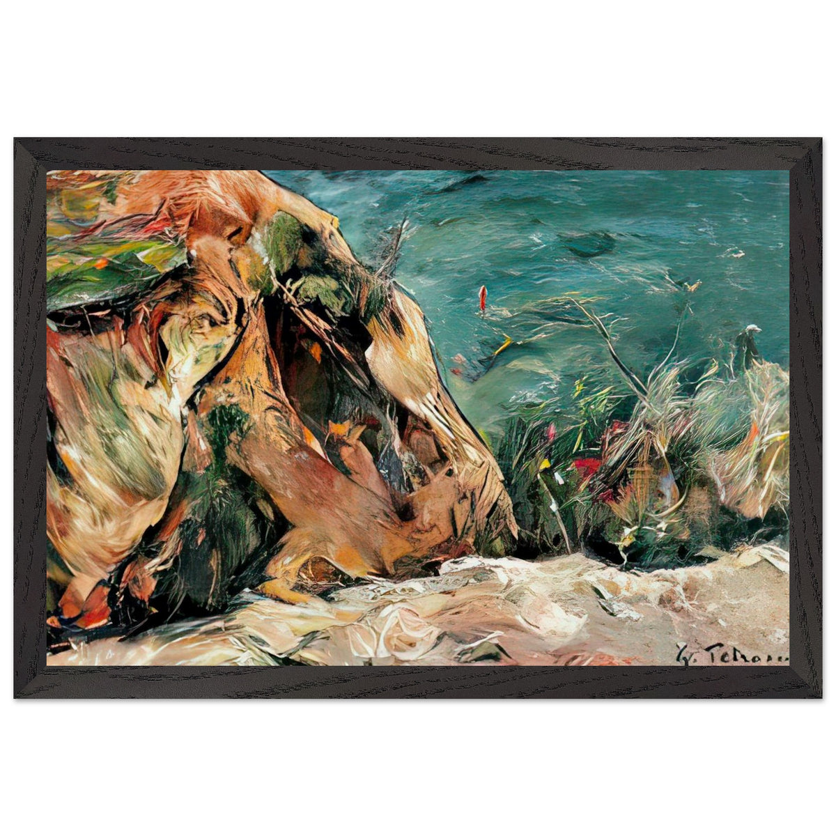 The Sea at Techirghiol by Gheorghe Petrascu, framed poster, view 2