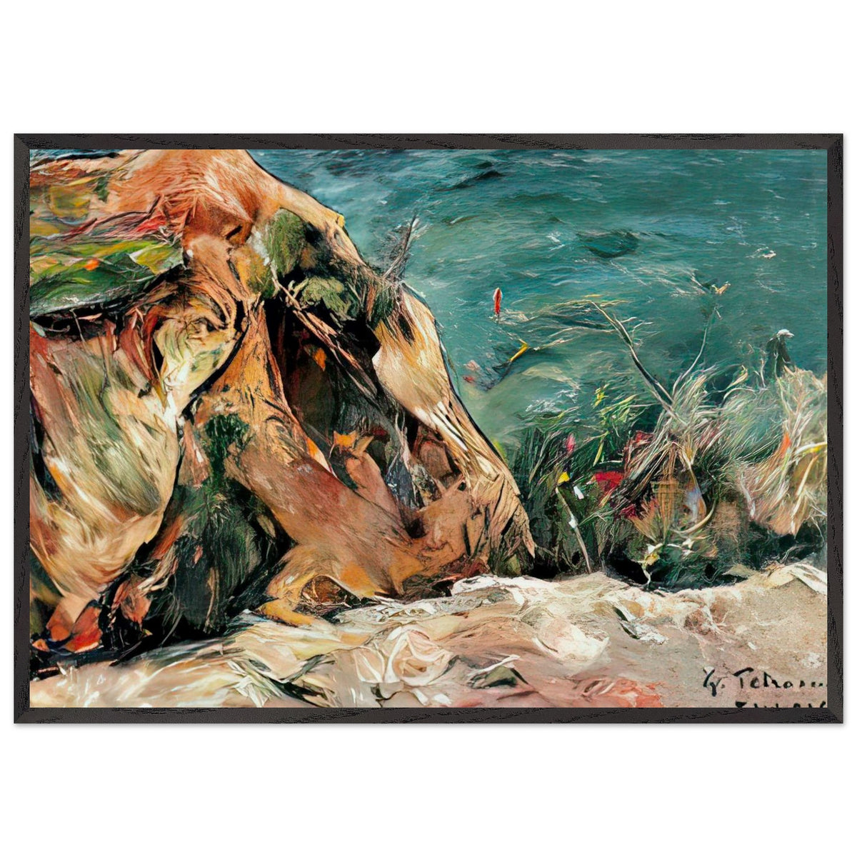 The Sea at Techirghiol by Gheorghe Petrascu, framed poster, view 3