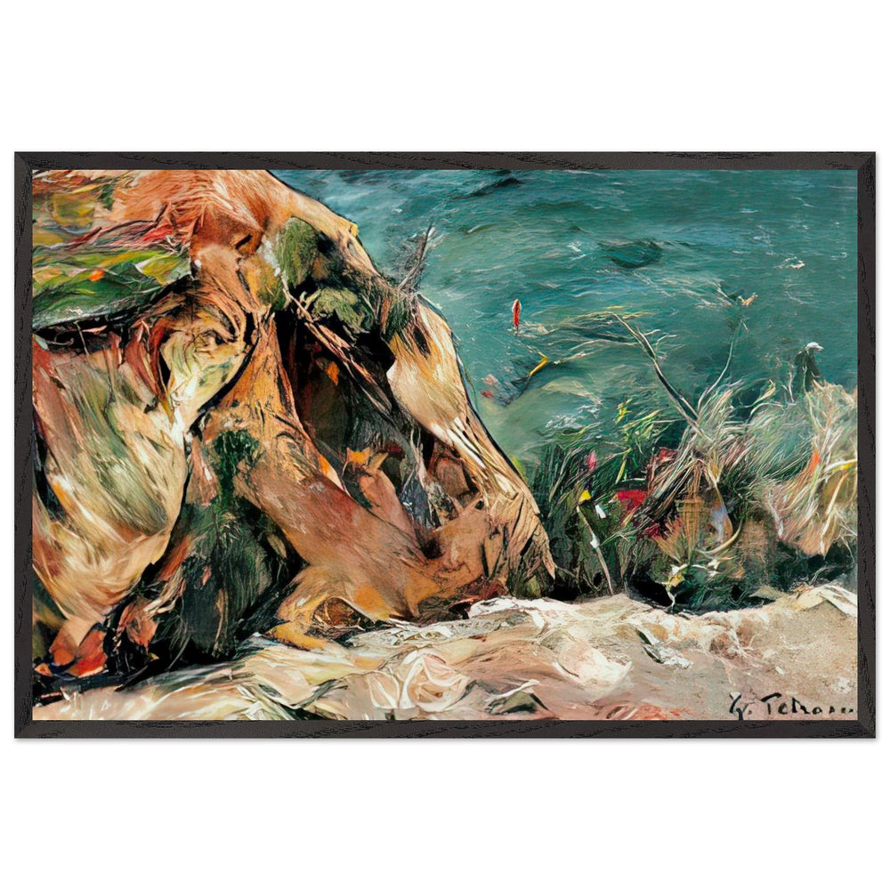 The Sea at Techirghiol by Gheorghe Petrascu, framed poster
