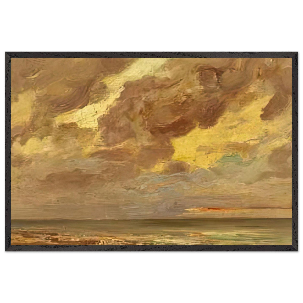 The Sea by Firmin Baes, framed poster