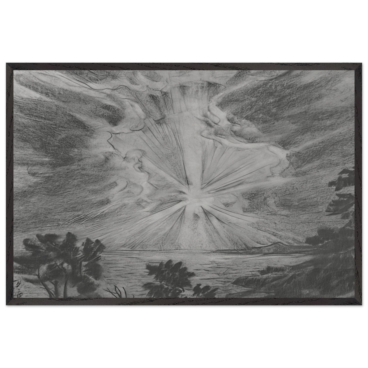 The setting sun by Konstantin Bogaevsky, framed poster