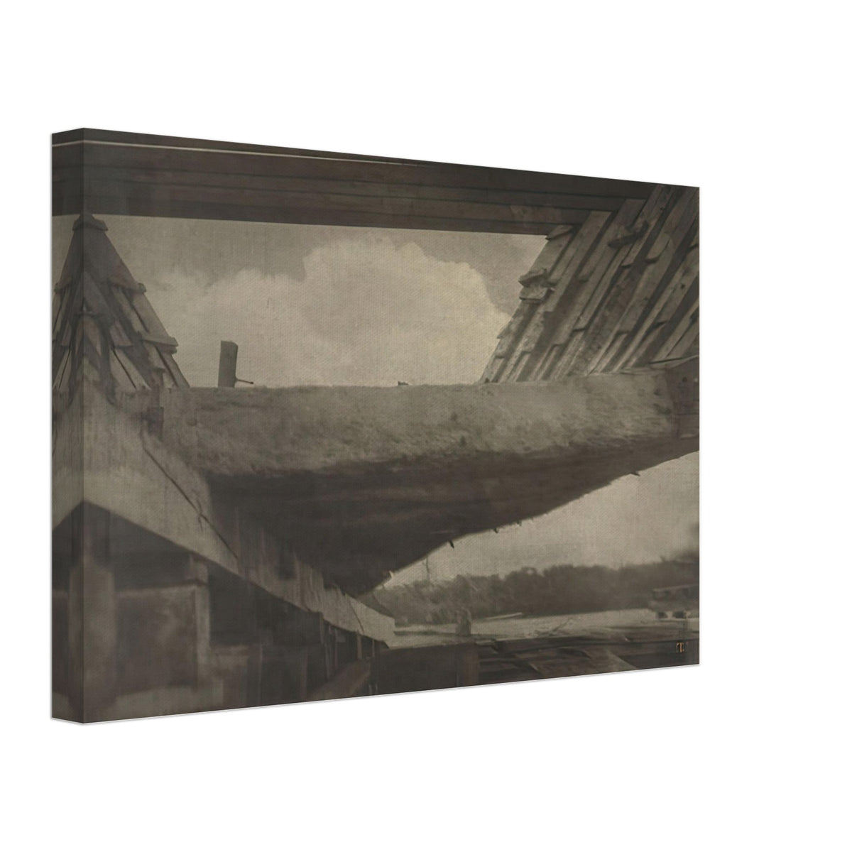The Skeleton of the Ship, Bath, Maine by Clarence White, canvas, view 2