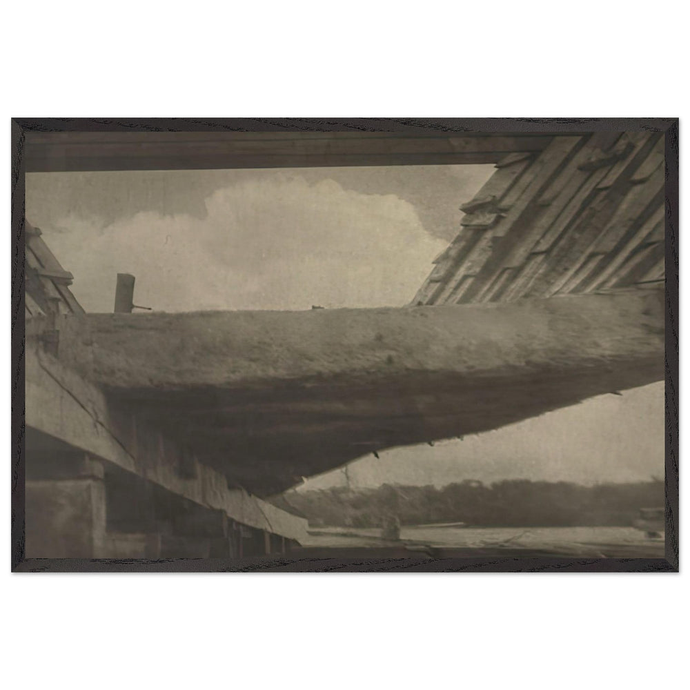 The Skeleton of the Ship, Bath, Maine by Clarence White, framed poster