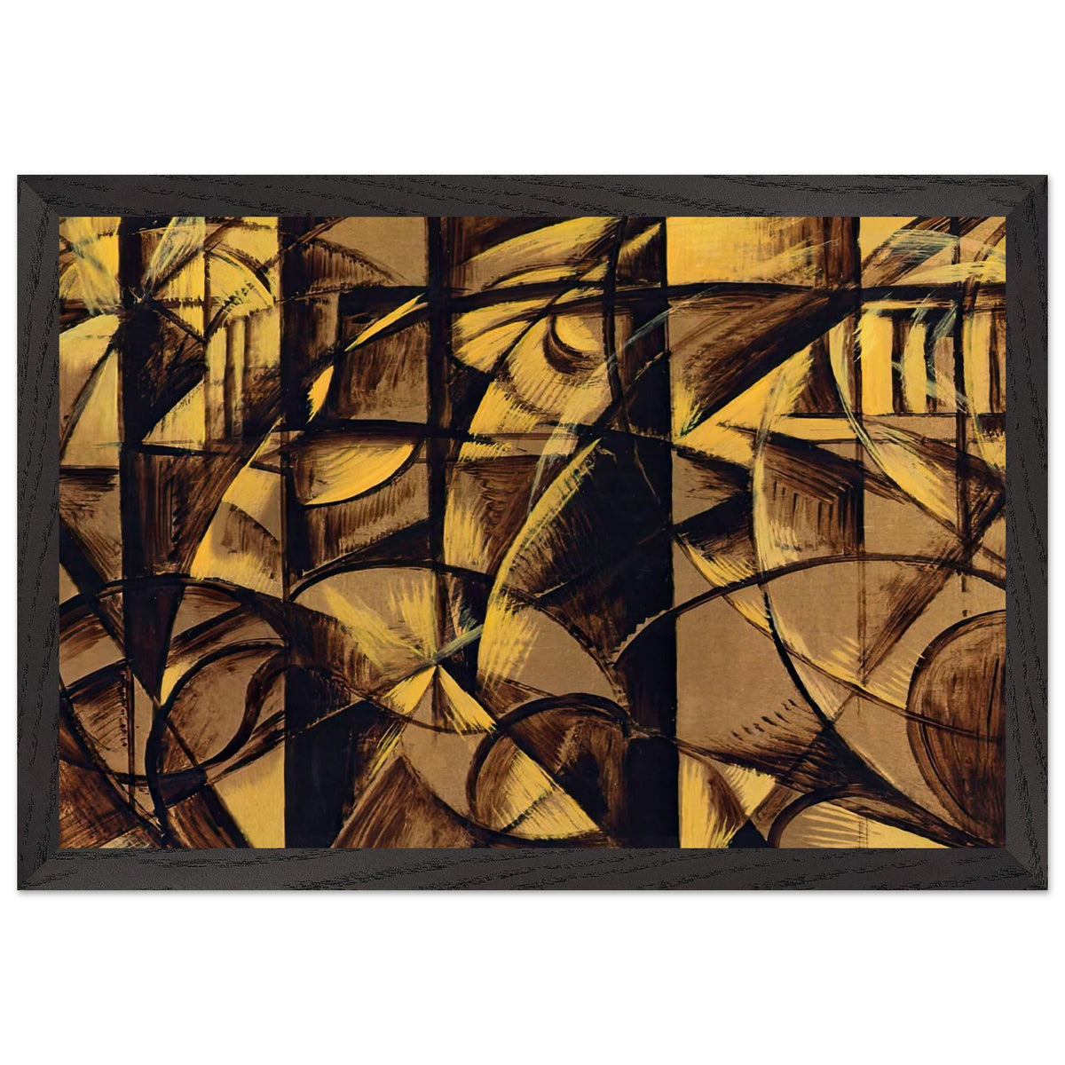 The Speed of an Autumobile by Giacomo Balla, framed poster, view 2