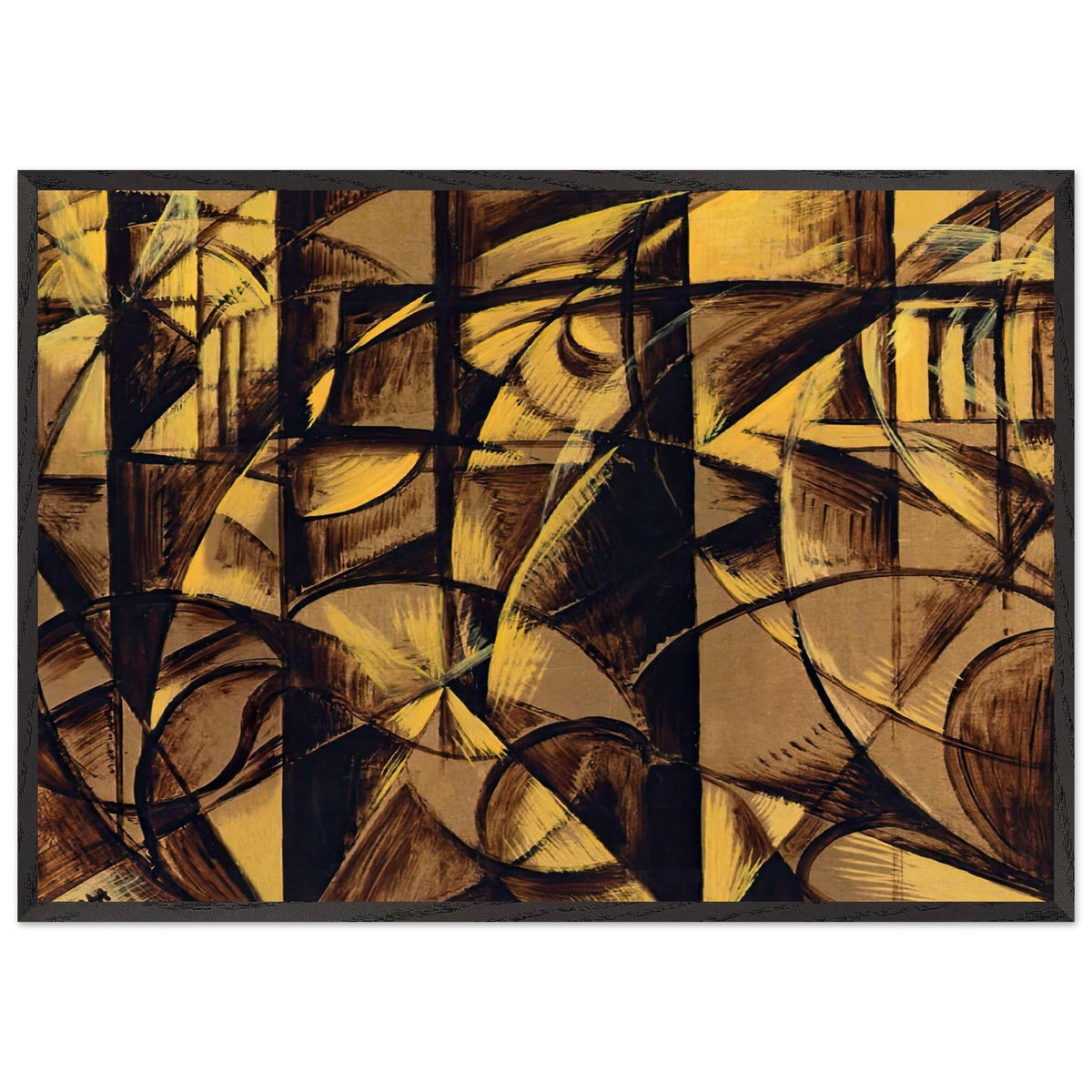 The Speed of an Autumobile by Giacomo Balla, framed poster, view 3