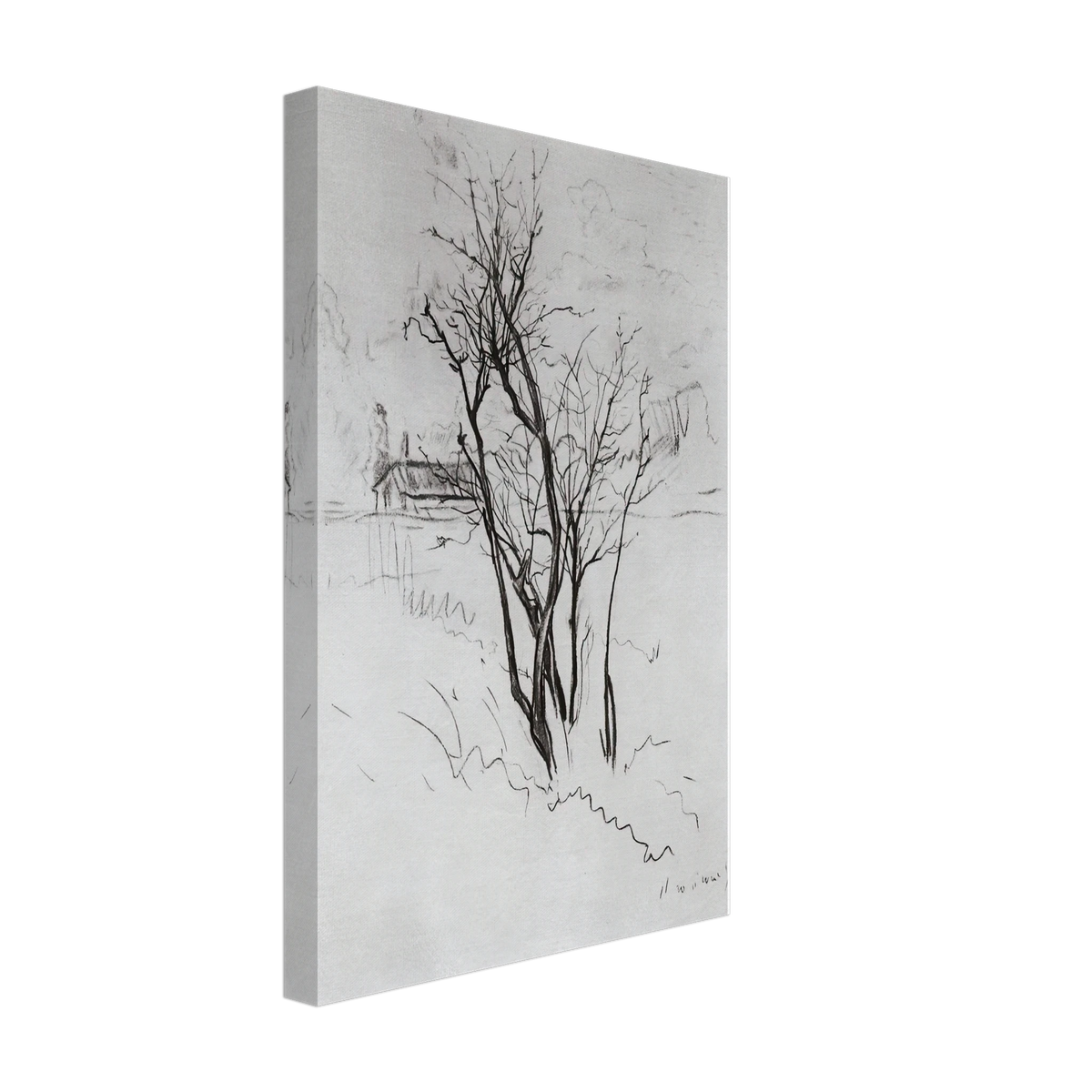 The Tree in the Field by Konstantin Somov, canvas, view 2