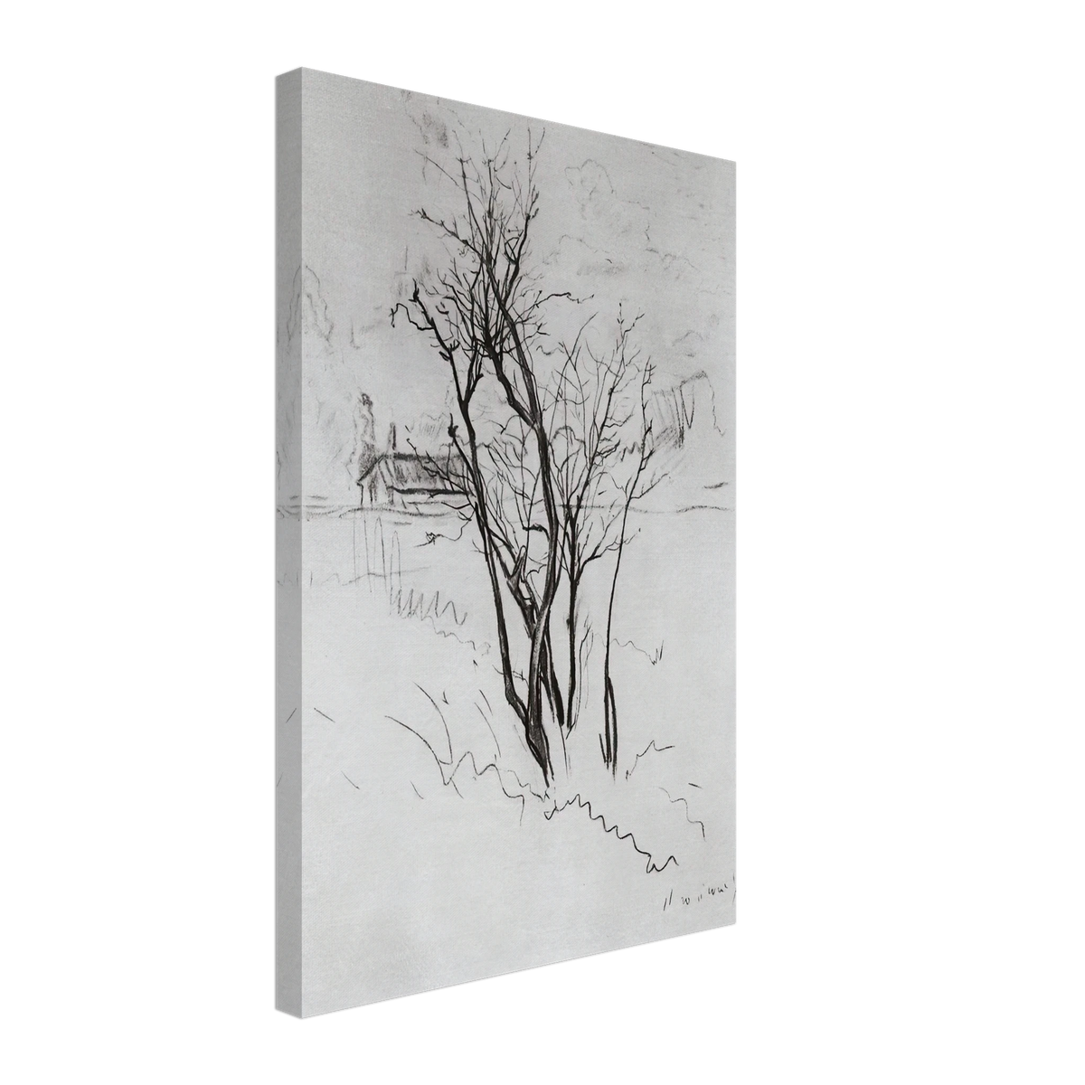 The Tree in the Field by Konstantin Somov, canvas