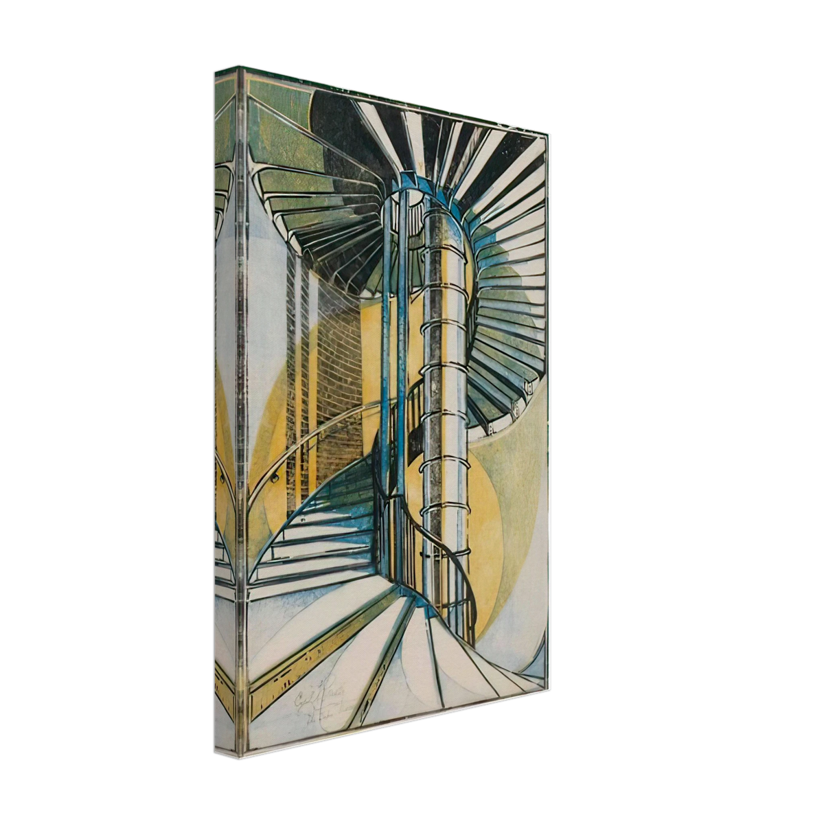The Tube Staircase by Cyril Power, canvas, view 2