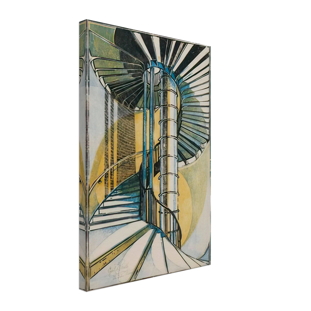 The Tube Staircase by Cyril Power, canvas