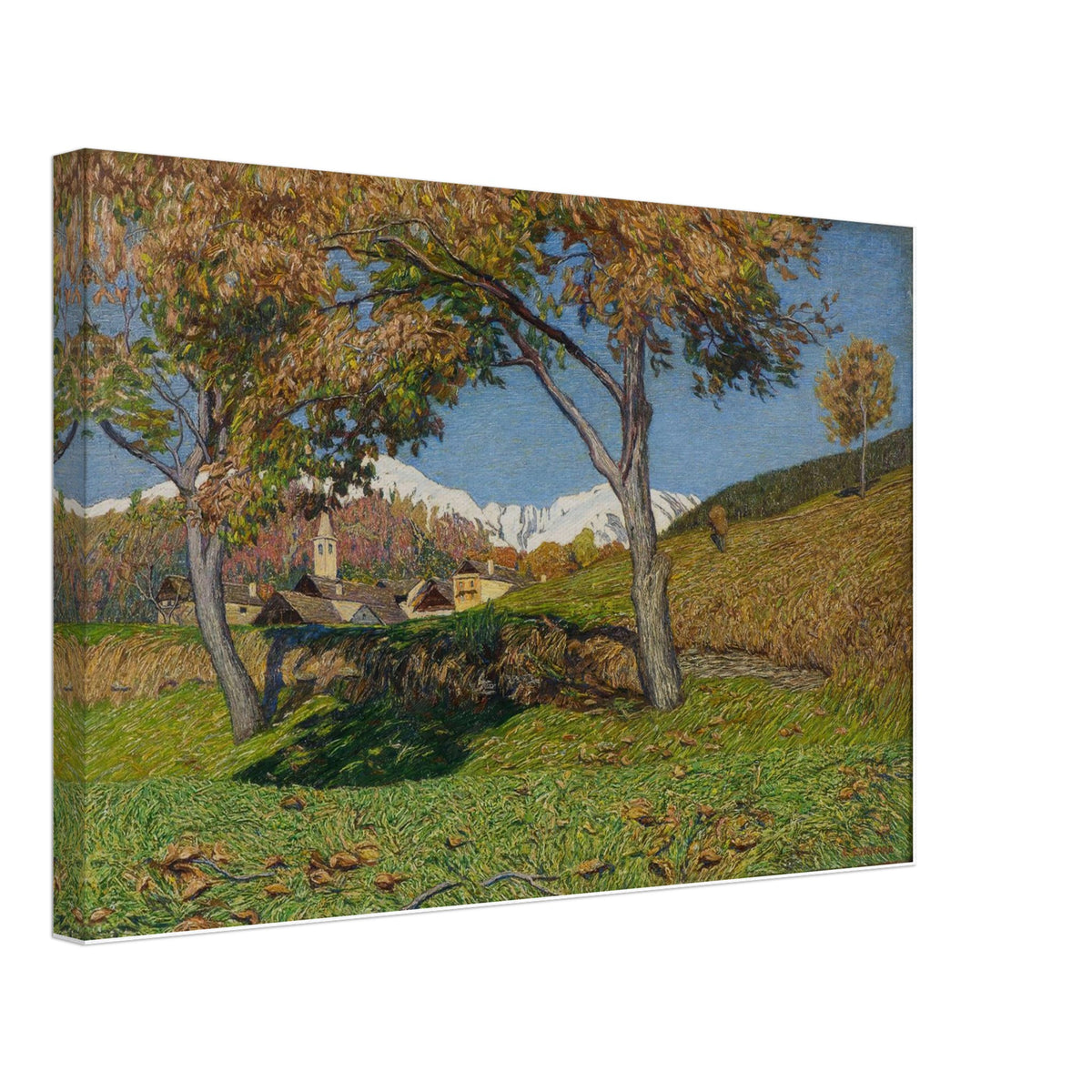 The two walnut trees by Carlo Fornara, canvas