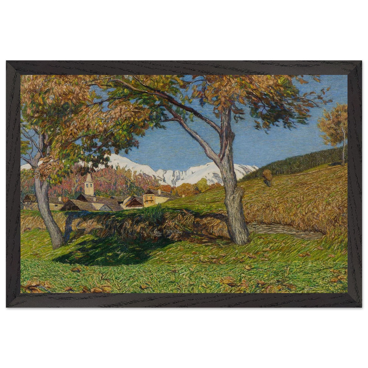 The two walnut trees by Carlo Fornara, framed poster, view 2