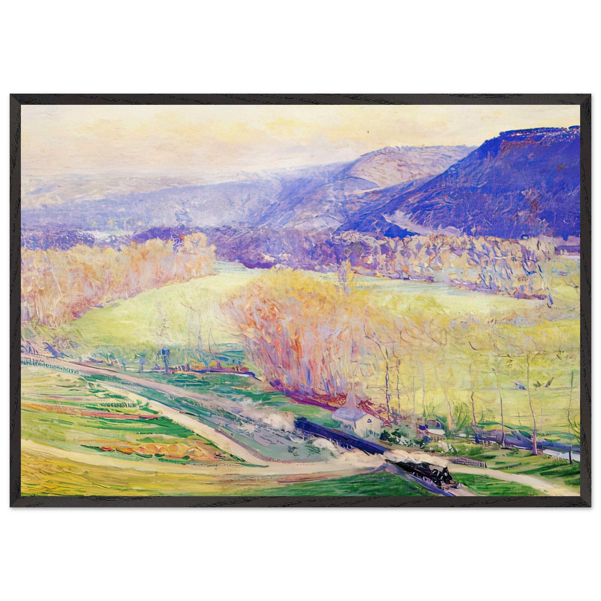 The Valley of the Seine by Guy Rose, framed poster, view 3