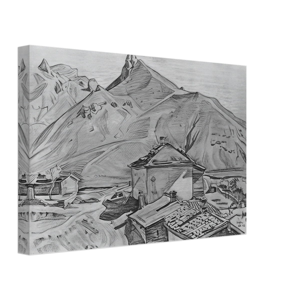The Village Kozy by Konstantin Bogaevsky, canvas, view 2