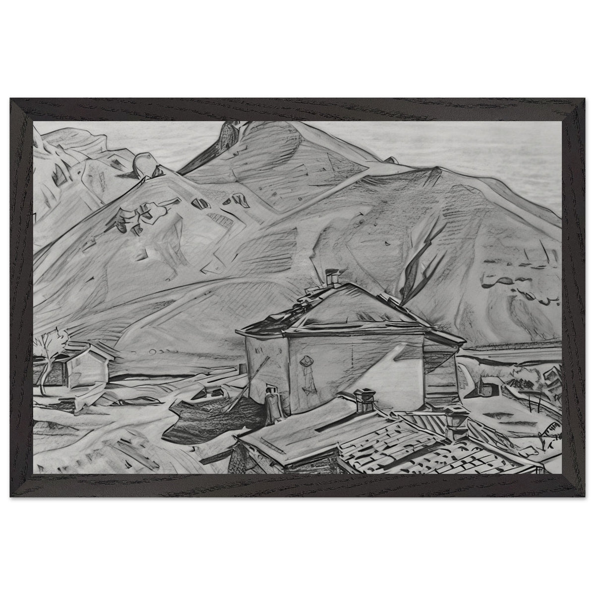 The Village Kozy by Konstantin Bogaevsky, framed poster, view 2