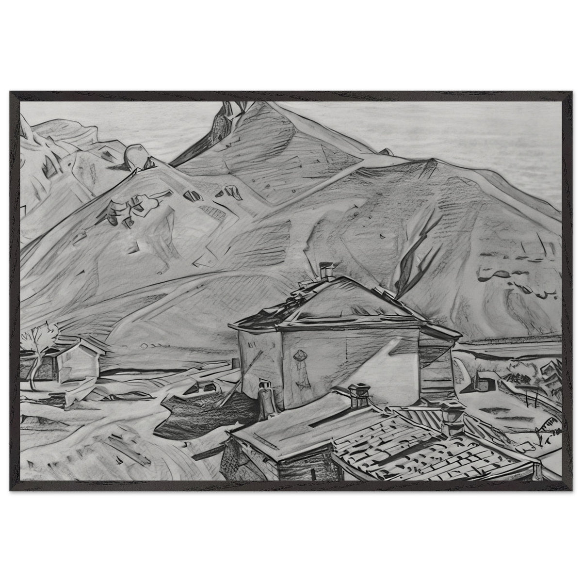 The Village Kozy by Konstantin Bogaevsky, framed poster, view 3