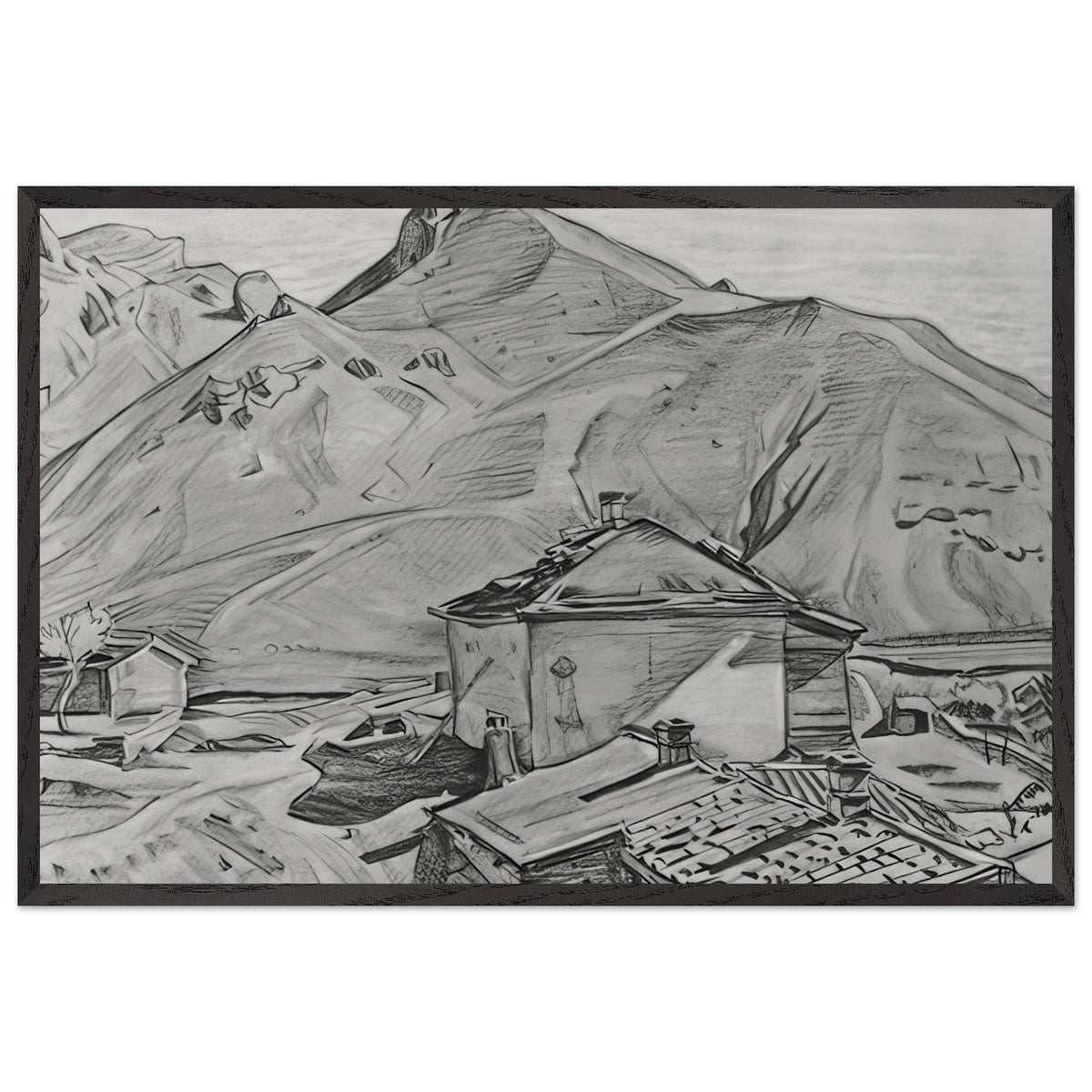 The Village Kozy by Konstantin Bogaevsky, framed poster