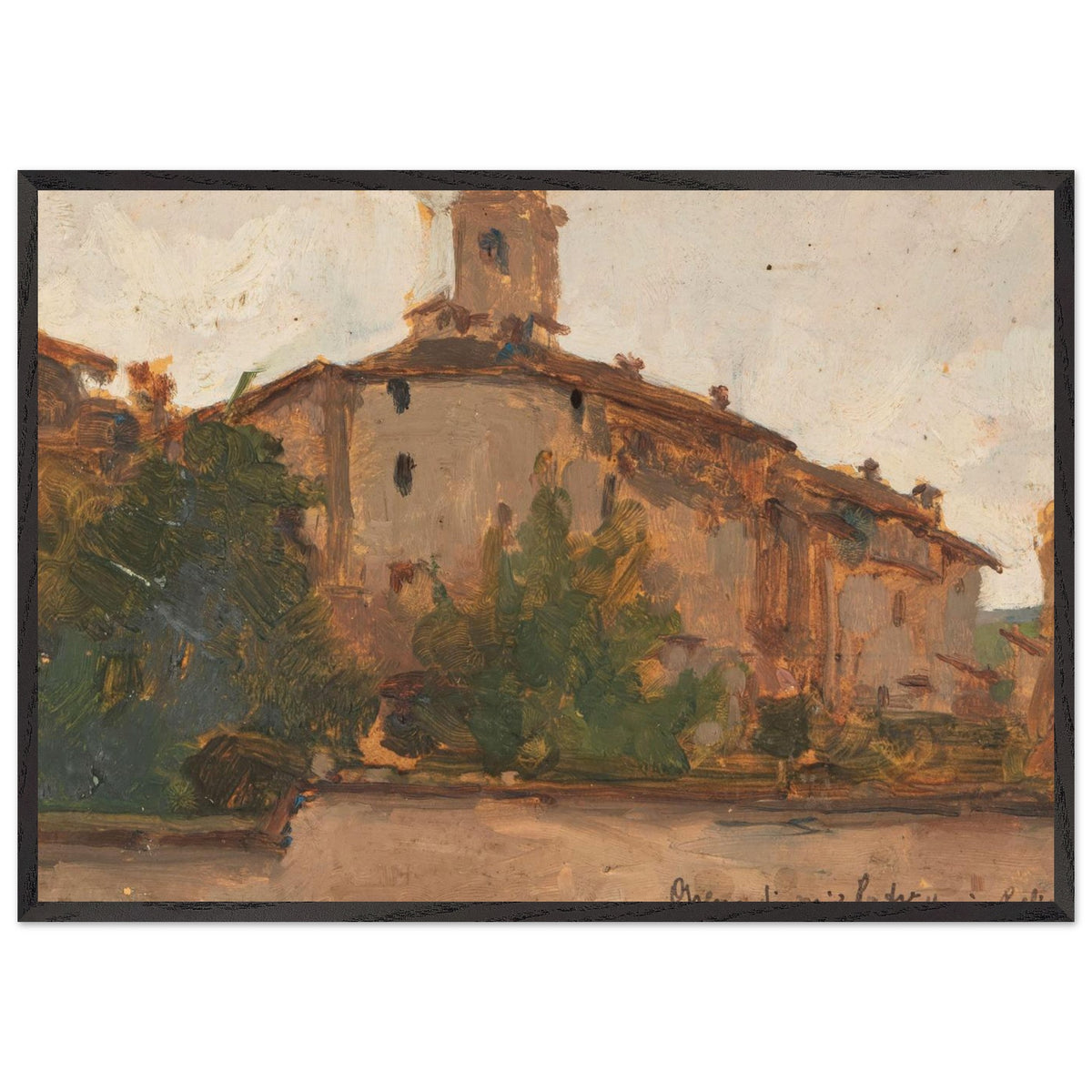 The Village of Volpedo with the Church of San Pietro Apostolo by Pellizza da Volpedo, framed poster, view 3