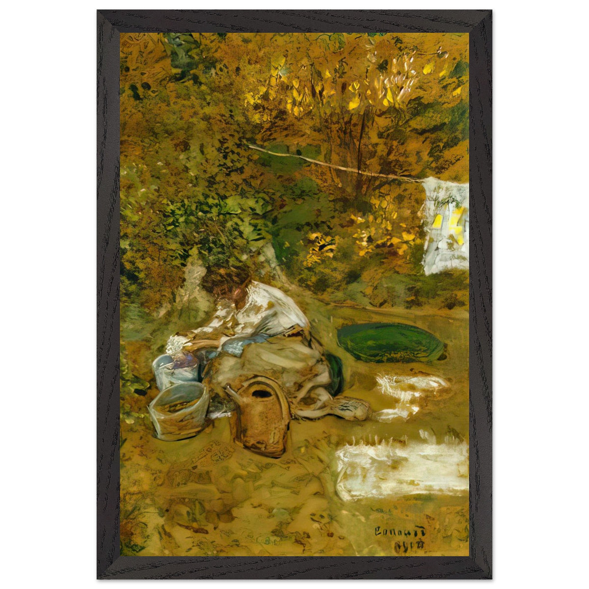 The Washing by Pierre Bonnard, framed poster, view 2