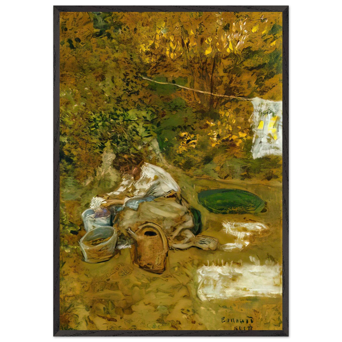 The Washing by Pierre Bonnard, framed poster, view 3