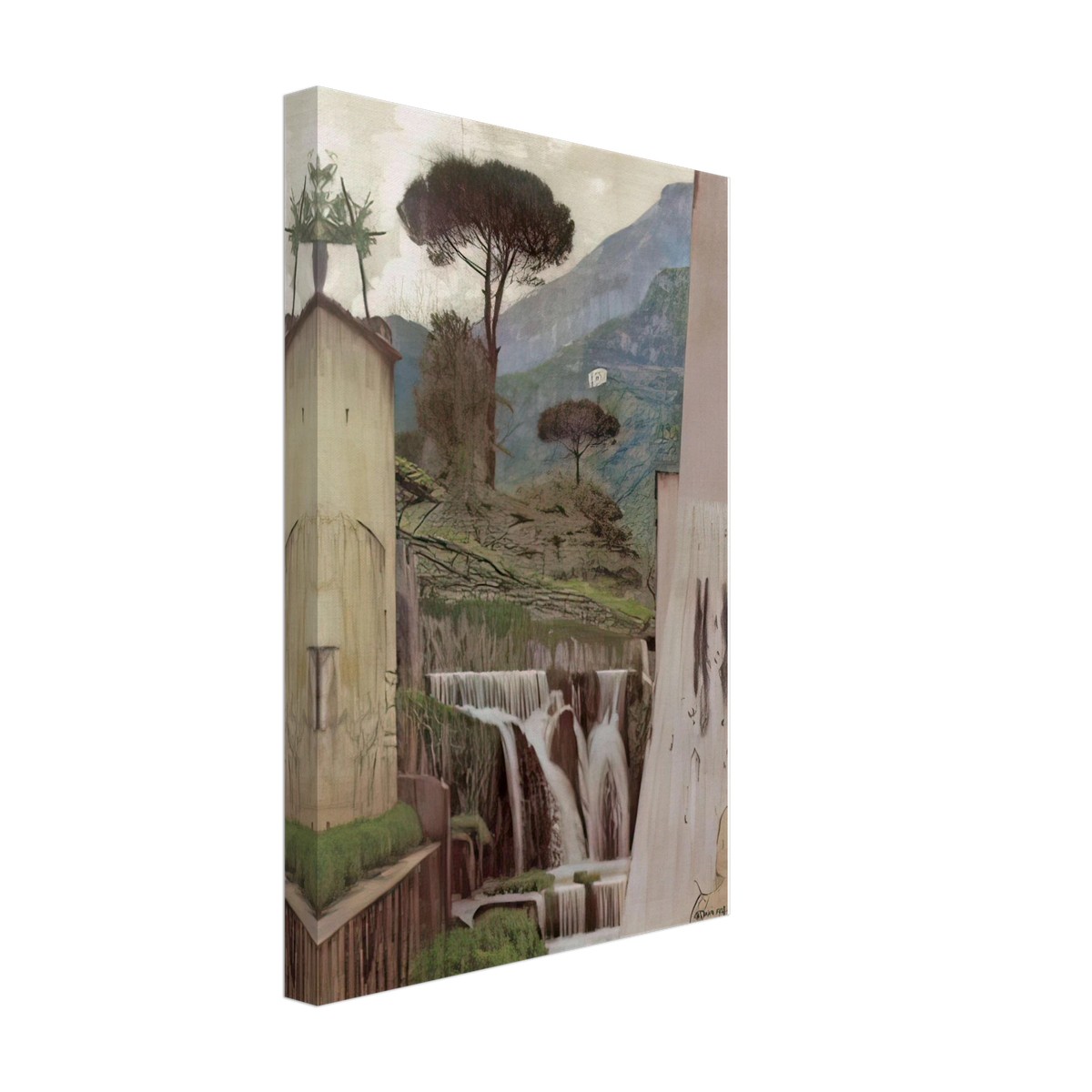 The Waterfall by Edward Okuń, canvas, view 2